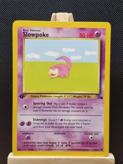 Pokemon 1999 WOTC 1st Edition Fossil Slowpoke 55/62 - Near Mint - Image 1