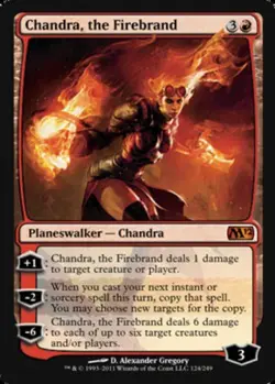 Slightly Played, English - 1 x MTG Chandra, the Firebrand - Foil Magic 2012 - Image 1