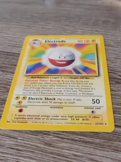 Pokemon TCG - Electrode - 21/102 - Rare - Base Set Unlimited LP/NM - Image 2