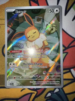 Pokemon Center Eevee Stamped Promo Prismatic Evolutions PC ETB Exclusive SVP 173 - Image 1