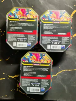 Pokemon TCG (x3) Mega Charizard Y EX Tins New Factory Sealed - Image 4