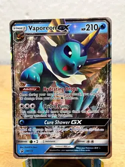Sun & Moon Promo Vaporeon GX - SM172 Holo Promo Pokemon DMG - Image 1