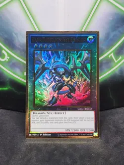 Yugioh Dark Rebellion XYZ Dragon MAGO-EN032 Premium Gold Rare 1st Edition NM - Image 1