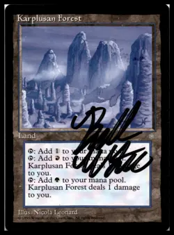 Karplusan Forest 1996 Signed Auto Black Sharpie #2 World Championship Magic MTG - Image 1