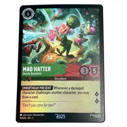 Disney D23 Lorcana Mad Hatter-Unruly Eccentric D23 Promo Holo Card! - Image 1