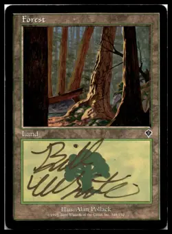 Forest (348) Signed Auto #8 Invasion Magic the Gathering MTG - Image 1