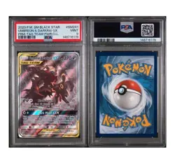 2020 POKEMON SM BLACK STAR PROMO TAG TEAM POWERS COLL UMBREON & DARKRAI GX PSA 9 - Image 3