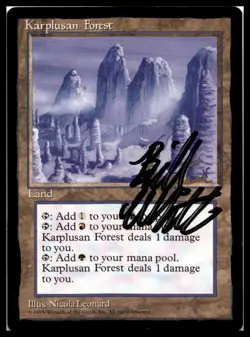 Karplusan Forest 1996 Auto Signed Black Sharpie #3 World Championship Magic MTG - Image 1
