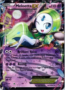 Meloetta EX RC11/RC25 Legendary Treasures: Radiant Collection Pokemon TCG LP Hol - Image 1