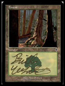 Forest (348) Signed Auto Invasion Magic the Gathering MTG - Image 1