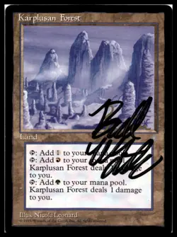 Karplusan Forest 1996 Signed Auto Black Sharpie World Championship Magic MTG - Image 1