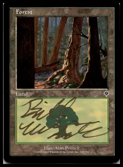 Forest (348) Signed Auto #7 Invasion Magic the Gathering MTG - Image 1