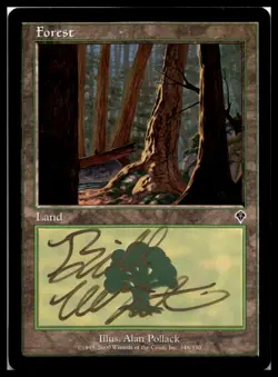 Forest (348) Signed Auto #6 Invasion Magic the Gathering MTG - Image 1