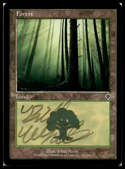 Forest (347) Signed Auto #7 Invasion Magic the Gathering MTG - Image 1
