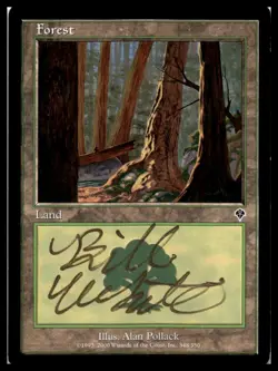 Forest (348) Signed Auto #4 Invasion Magic the Gathering MTG - Image 1
