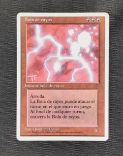 MTG Ball Lightning Spanish 4th Edition Rare NM MTG Magic The Gathering See Pics - Image 1