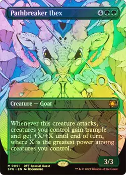 MTG FOIL Pathbreaker Ibex Borderless - Special Guests #091 - Image 1