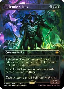 MTG FOIL Relentless Rats Borderless - Special Guests #057 - Image 1