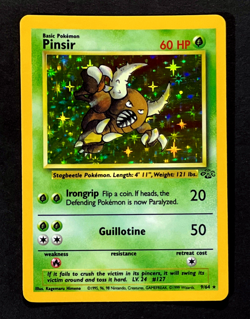 1999 Pokemon PINSIR Jungle Set HOLO Foil Rare Unlimited Edition Card 9/64 WotC - Image 1