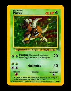 1999 Pokemon PINSIR Jungle Set HOLO Foil Rare Unlimited Edition Card 9/64 WotC - Image 2