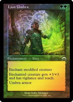 MTG FOIL Lion Umbra Retro Frame - Modern Horizons 3 #426 - Image 1