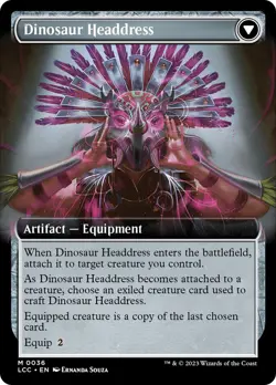 MTG Paleontologist's Pick-Axe // Dinosaur Headdress Extended Art - The Lost - Image 2