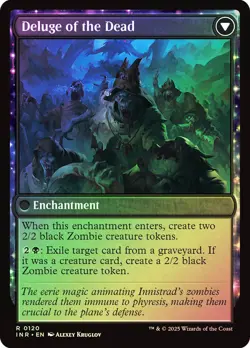 MTG FOIL Invasion of Innistrad Deluge of the Dead - Innistrad Remastered #120 - Image 2