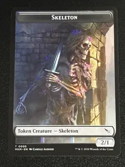 MTG Murders at Karlov Manor Skeleton Token 0005 NM - Image 1