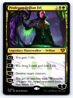 Professor Delian Fel Planeswalker - Secrets of Strixhaven - MTG - Image 1