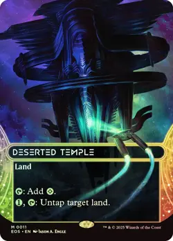 MTG FOIL Deserted Temple(#011) Borderless - Stellar Sights #011 - Image 1