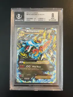 2014 Pokemon XY Flashfire M Charizard EX 69/106 Mega Holo BGS 8 NM Beckett - Image 1