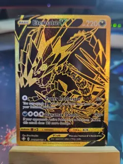 Pokemon TCG Eternatus v SV121/SV122 Shining Fates Gold Ultra Rare NM Condition - Image 1
