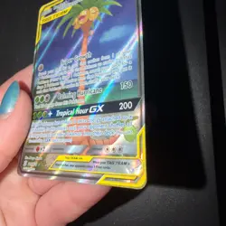 Pokemon TCG Rowlet & Alolan Exeggutor GX 215/236 Unified Minds Rare Ultra - Image 2