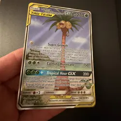 Pokemon TCG Rowlet & Alolan Exeggutor GX 215/236 Unified Minds Rare Ultra - Image 4