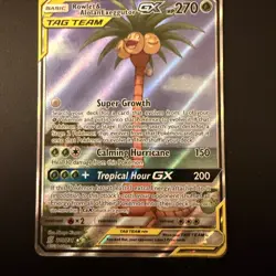 Pokemon TCG Rowlet & Alolan Exeggutor GX 215/236 Unified Minds Rare Ultra - Image 5