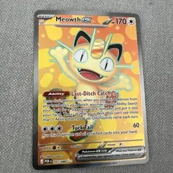 Meowth ex 107/088 Ultra Rare Perfect Order Pokemon Near Mint - Image 1