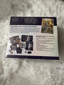 Pokemon Scarlet Violet Paldean Fates Elite Trainer Box ETB Sealed Small tear - Image 4