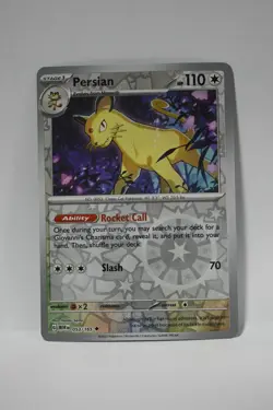 Persian 053/165 Uncommon 151 Pokemon Reverse Holo NM - Image 1