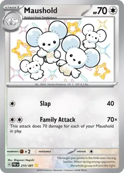 Maushold 210/091 SV: Paldean Fates Holo Pokemon - Image 2