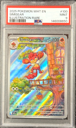 2025 POKEMON WHITE FLARE EN SIMISEAR ILLUSTRATION RARE #100 MINT 💎 PSA 9 - Image 1