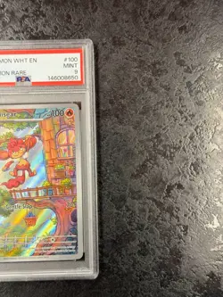 2025 POKEMON WHITE FLARE EN SIMISEAR ILLUSTRATION RARE #100 MINT 💎 PSA 9 - Image 2