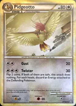Pidgeotto 47/102 Uncommon HGSS Triumphant Lightly Played - Image 1