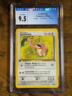 Lickitung 38/64 Jungle Regular Pokemon 1st edition CGC Gem Mint 10 - Image 1