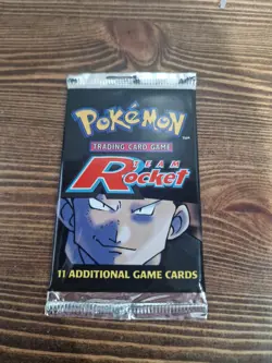 Pokemon Team Rocket Booster Pack Giovanni Artwork WOTC 2000 - Image 3