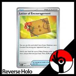 Pokemon TCG: Obsidian Flames - Reverse Holo - 189/197 - Letter of Encouragement - Image 1