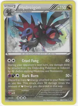 Pokemon XY Steam Siege HOLO RARE HYDREIGON 86/114 PACK FRESH - Image 1