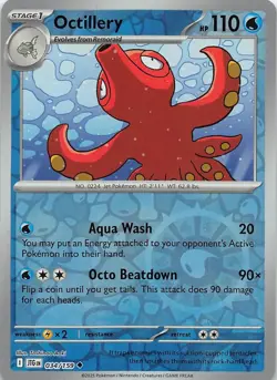 Octillery JTG 034/159 Journey Together Uncommon Reverse Holo Pokemon TCG - Image 1