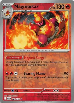 Magmortar JTG 021/159 Journey Together Rare Reverse Holo Pokemon TCG - Image 1