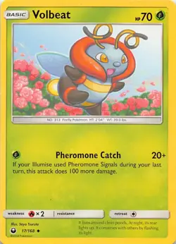 Volbeat 17/168 Uncommon Non Holo Pokemon TCG - Image 1