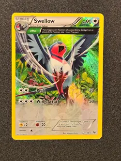 Swellow 72/108 Holo Rare Roaring Skies Pokemon Moderately Played - Image 1